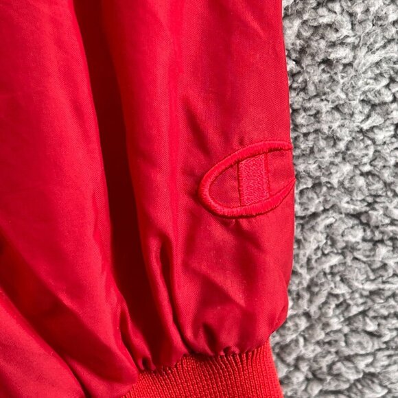 Vintage Champion Hooded Nebraska Cornhuskers Jacket Mens Large Red - Picture 2 of 8